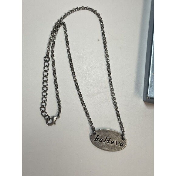 Cynthia Garrett Love Conquers All BELIEVE Necklace New - Picture 3 of 6